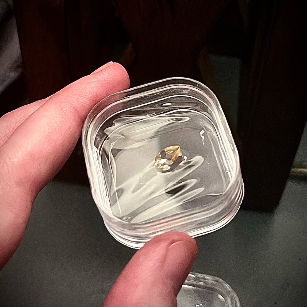 Genuine Quartz; VERY light yellow clear color